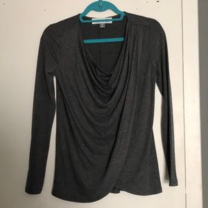 Grey long sleeve maternity top